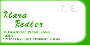 klara redler business card